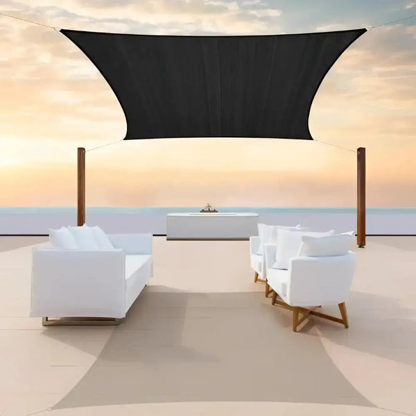 Toldo Vela Cuadrado Negro