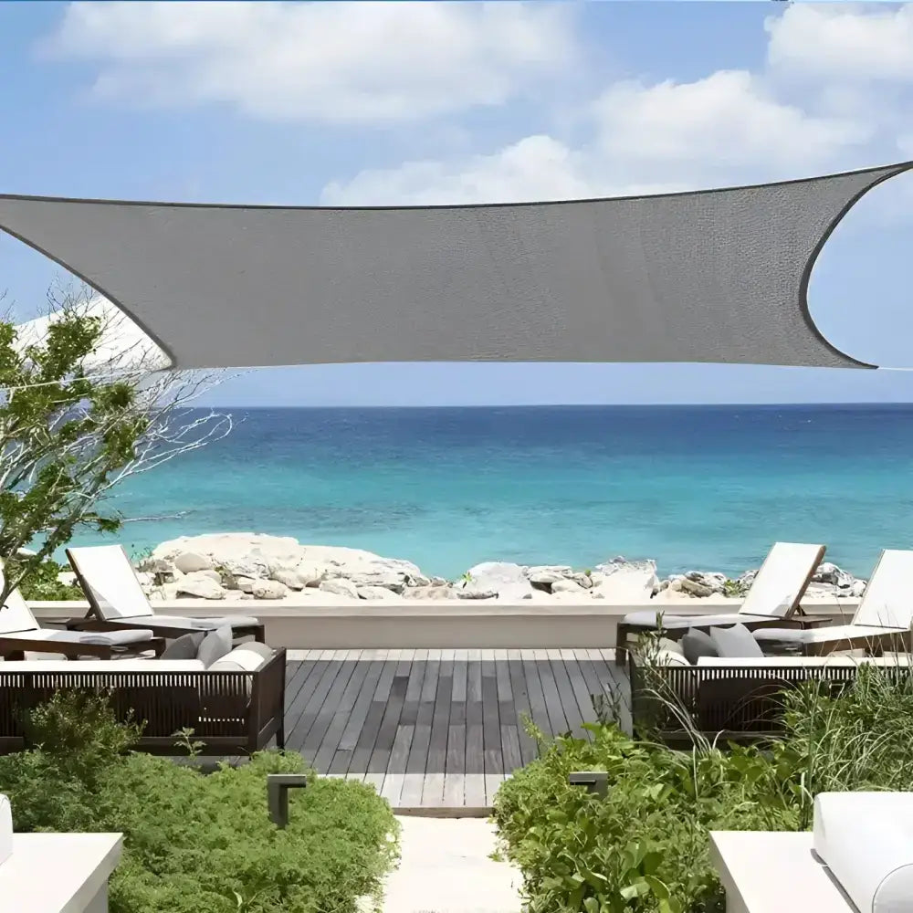 Toldo Vela Rectangular Gris