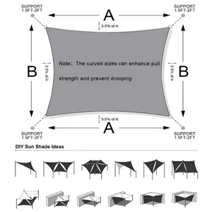 Toldo Vela Rectangular Rosa Palo