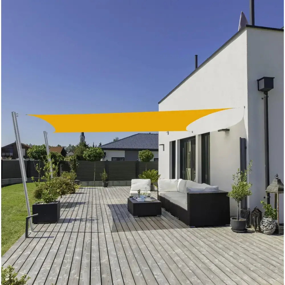 Toldo Vela Rectangular Amarillo Azafran