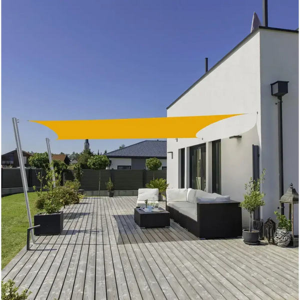 Toldo Vela Rectangular Amarillo Azafran