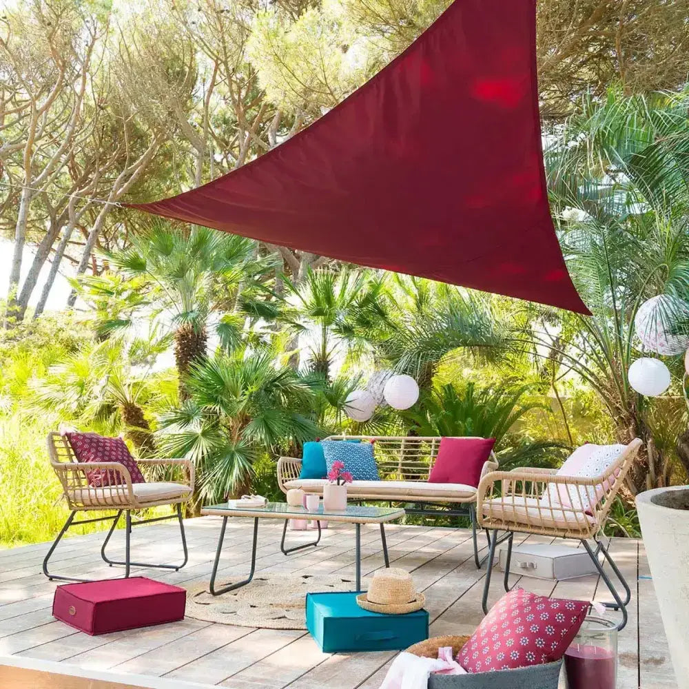 Toldo Vela Triangular Granate