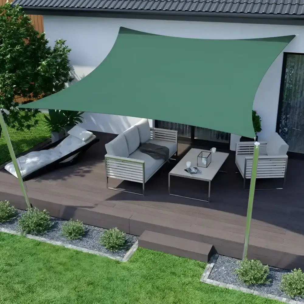 Toldo Vela Cuadrado Verde Oscuro