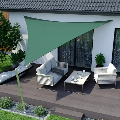 Toldo Vela Triangular Verde Oscuro